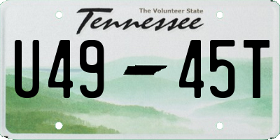 TN license plate U4945T