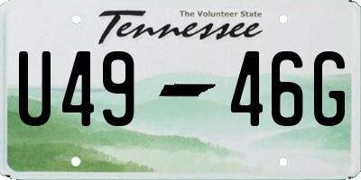 TN license plate U4946G
