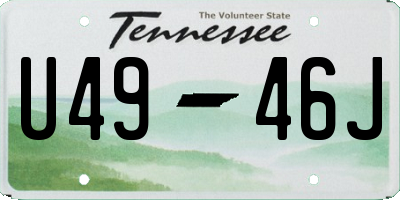 TN license plate U4946J