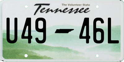 TN license plate U4946L