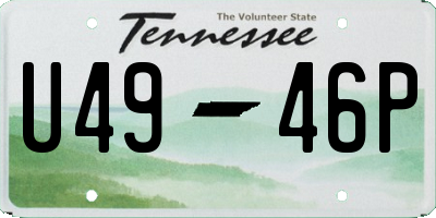 TN license plate U4946P