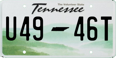 TN license plate U4946T