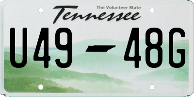 TN license plate U4948G