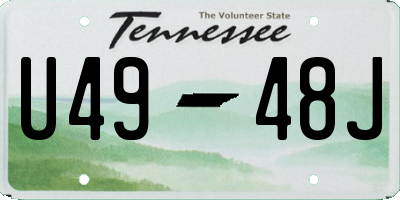 TN license plate U4948J