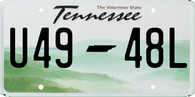TN license plate U4948L