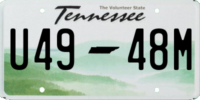 TN license plate U4948M