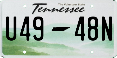 TN license plate U4948N