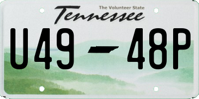 TN license plate U4948P