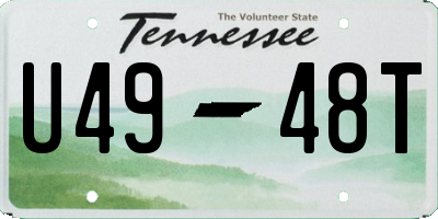TN license plate U4948T