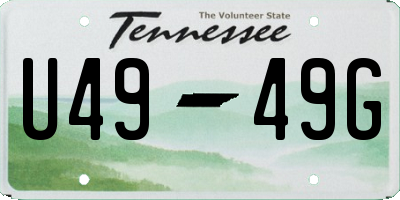 TN license plate U4949G