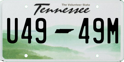 TN license plate U4949M