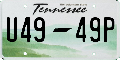 TN license plate U4949P