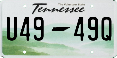 TN license plate U4949Q