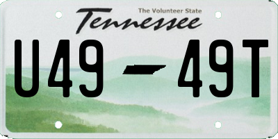 TN license plate U4949T