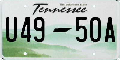 TN license plate U4950A