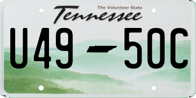 TN license plate U4950C