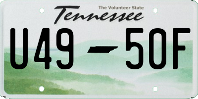 TN license plate U4950F