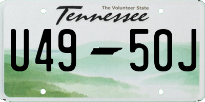 TN license plate U4950J