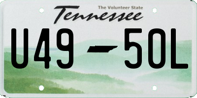 TN license plate U4950L