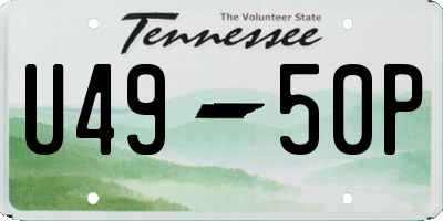 TN license plate U4950P