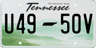 TN license plate U4950V