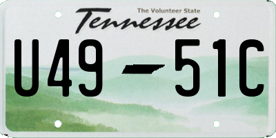 TN license plate U4951C