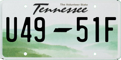 TN license plate U4951F