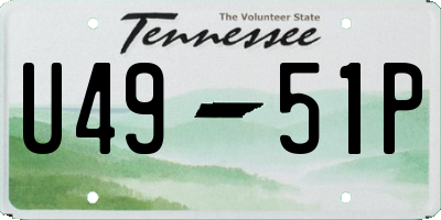 TN license plate U4951P