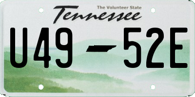 TN license plate U4952E