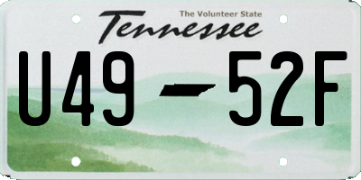 TN license plate U4952F