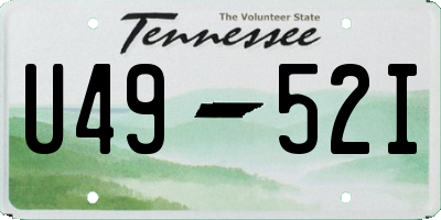 TN license plate U4952I