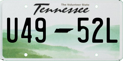 TN license plate U4952L