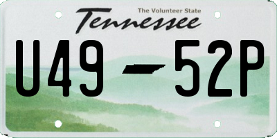 TN license plate U4952P