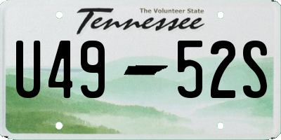 TN license plate U4952S