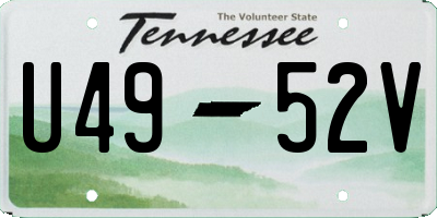 TN license plate U4952V