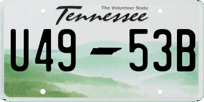 TN license plate U4953B