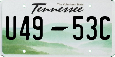 TN license plate U4953C