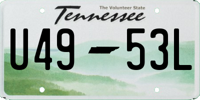 TN license plate U4953L