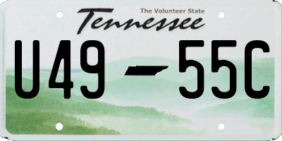 TN license plate U4955C
