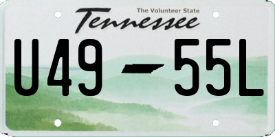 TN license plate U4955L