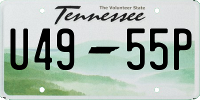 TN license plate U4955P