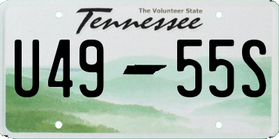 TN license plate U4955S