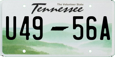 TN license plate U4956A