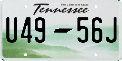 TN license plate U4956J