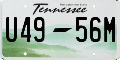 TN license plate U4956M