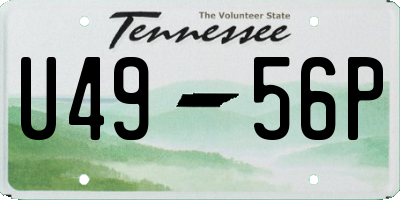 TN license plate U4956P