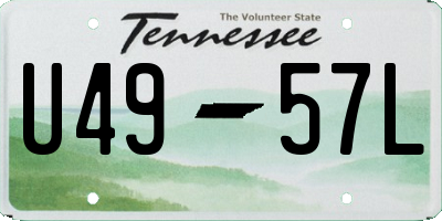TN license plate U4957L