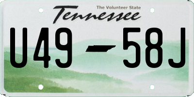 TN license plate U4958J