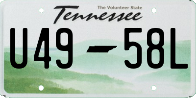 TN license plate U4958L