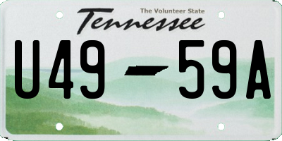TN license plate U4959A